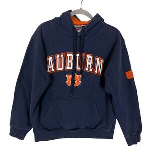 Colosseum Athletics Auburn Tigers Hoodie Mens Small Blue Cotton Embroidered